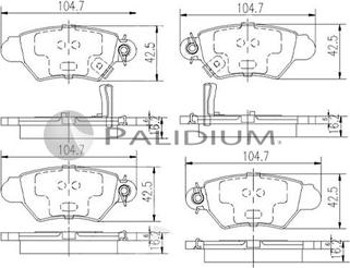 Ashuki P1-1097 - Тормозные колодки, дисковые, комплект www.autospares.lv