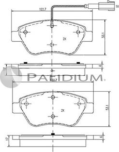 Ashuki P1-1044 - Bremžu uzliku kompl., Disku bremzes autospares.lv