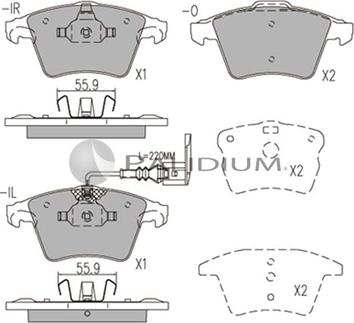 Ashuki P1-1048 - Bremžu uzliku kompl., Disku bremzes www.autospares.lv