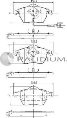 Ashuki P1-1062 - Тормозные колодки, дисковые, комплект www.autospares.lv