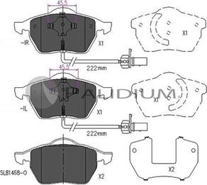 Ashuki P1-1014 - Тормозные колодки, дисковые, комплект www.autospares.lv