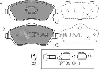 Ashuki P1-1010 - Тормозные колодки, дисковые, комплект www.autospares.lv