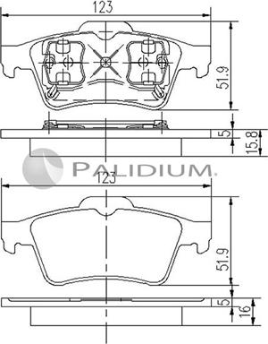 Ashuki P1-1034 - Тормозные колодки, дисковые, комплект www.autospares.lv