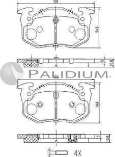 Ashuki P1-1036 - Bremžu uzliku kompl., Disku bremzes autospares.lv