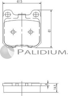 Ashuki P1-1038 - Тормозные колодки, дисковые, комплект www.autospares.lv