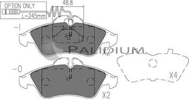 Ashuki P1-1032 - Тормозные колодки, дисковые, комплект www.autospares.lv