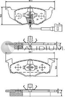 Ashuki P1-1029 - Bremžu uzliku kompl., Disku bremzes www.autospares.lv