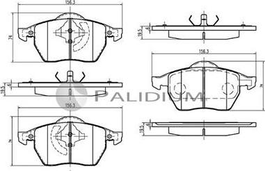 Ashuki P1-1025 - Тормозные колодки, дисковые, комплект www.autospares.lv