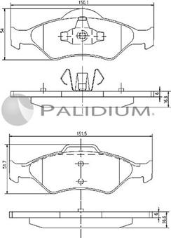 Ashuki P1-1022 - Тормозные колодки, дисковые, комплект www.autospares.lv