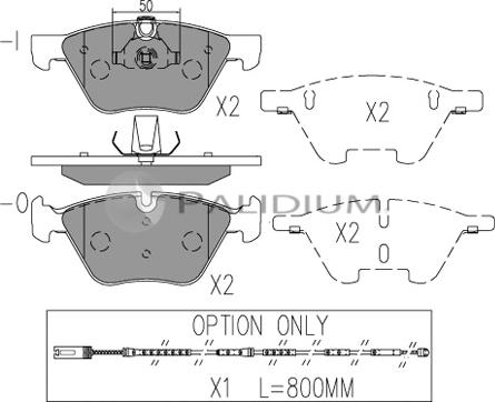 Ashuki P1-1027 - Bremžu uzliku kompl., Disku bremzes www.autospares.lv