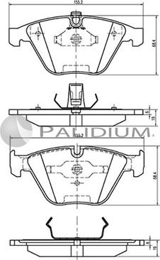 Ashuki P1-1073 - Bremžu uzliku kompl., Disku bremzes autospares.lv