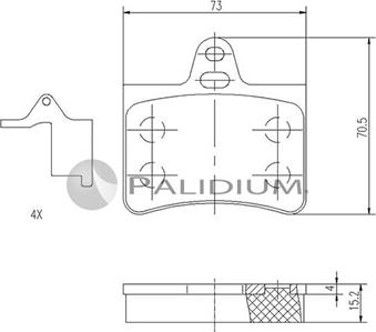 Ashuki P1-1199 - Bremžu uzliku kompl., Disku bremzes autospares.lv