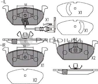 Ashuki P1-1191 - Тормозные колодки, дисковые, комплект www.autospares.lv