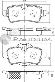 Ashuki P1-1147 - Bremžu uzliku kompl., Disku bremzes autospares.lv