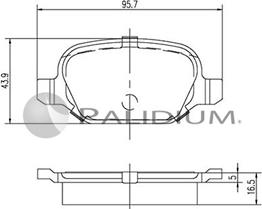 Ashuki P1-1161 - Bremžu uzliku kompl., Disku bremzes www.autospares.lv