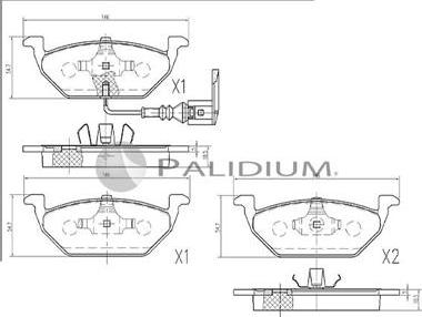 Ashuki P1-1105 - Bremžu uzliku kompl., Disku bremzes www.autospares.lv