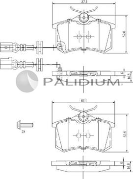 Ashuki P1-1101 - Brake Pad Set, disc brake www.autospares.lv