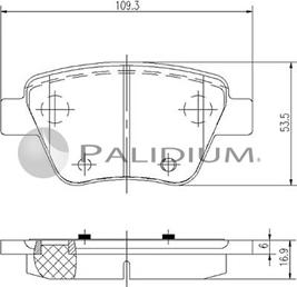 Ashuki P1-1185 - Тормозные колодки, дисковые, комплект www.autospares.lv