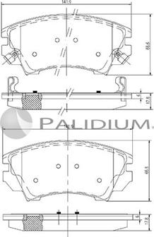 Ashuki P1-1181 - Bremžu uzliku kompl., Disku bremzes www.autospares.lv