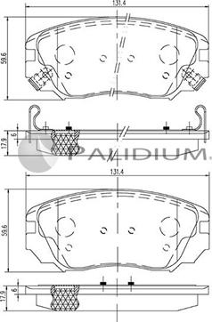 Ashuki P1-1182 - Bremžu uzliku kompl., Disku bremzes autospares.lv