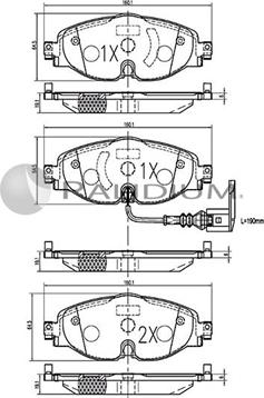 Ashuki P1-1133 - Bremžu uzliku kompl., Disku bremzes www.autospares.lv