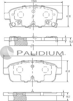 Ashuki P1-1129 - Bremžu uzliku kompl., Disku bremzes www.autospares.lv