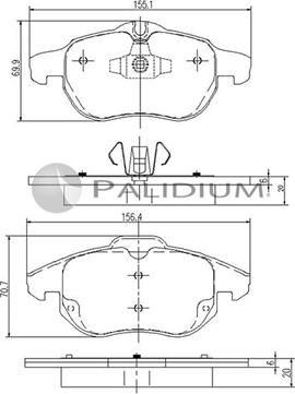 Ashuki P1-1125 - Brake Pad Set, disc brake www.autospares.lv