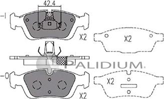 Ashuki P1-1122 - Тормозные колодки, дисковые, комплект www.autospares.lv