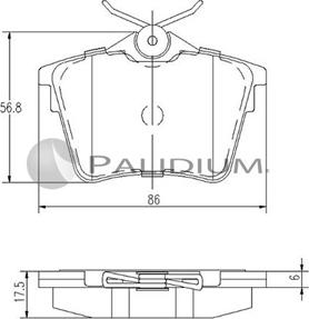 Ashuki P1-1175 - Brake Pad Set, disc brake www.autospares.lv