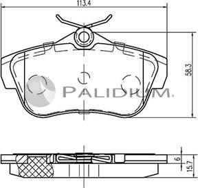 Ashuki P1-1178 - Bremžu uzliku kompl., Disku bremzes autospares.lv