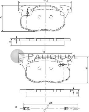 Ashuki P1-1173 - Bremžu uzliku kompl., Disku bremzes autospares.lv