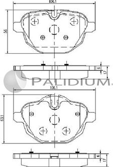 Ashuki P1-1342 - Bremžu uzliku kompl., Disku bremzes autospares.lv