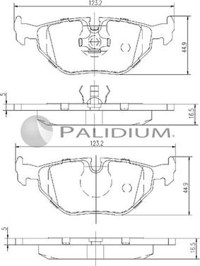 Ashuki P1-1297 - Тормозные колодки, дисковые, комплект www.autospares.lv