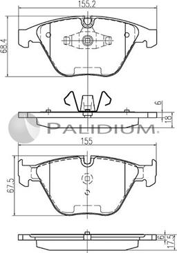 Ashuki P1-1249 - Bremžu uzliku kompl., Disku bremzes autospares.lv