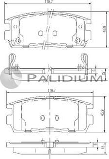 Ashuki P1-1241 - Тормозные колодки, дисковые, комплект www.autospares.lv