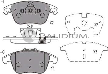 Ashuki P1-1248 - Тормозные колодки, дисковые, комплект www.autospares.lv