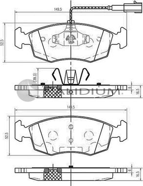 Ashuki P1-1254 - Bremžu uzliku kompl., Disku bremzes autospares.lv