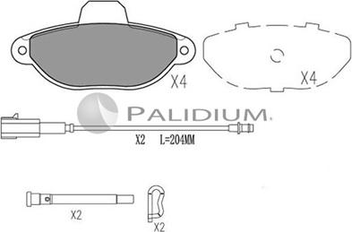 Ashuki P1-1268 - Bremžu uzliku kompl., Disku bremzes autospares.lv