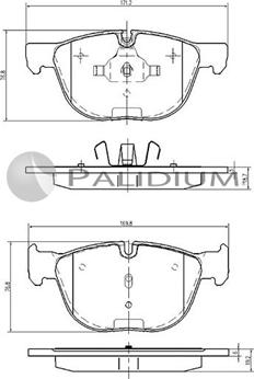 Ashuki P1-1239 - Bremžu uzliku kompl., Disku bremzes www.autospares.lv