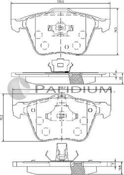 Ashuki P1-1236 - Bremžu uzliku kompl., Disku bremzes www.autospares.lv