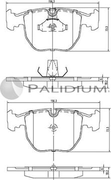 Ashuki P1-1222 - Bremžu uzliku kompl., Disku bremzes www.autospares.lv