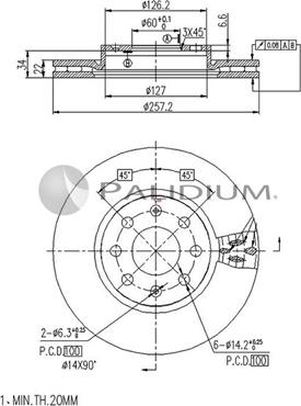 Ashuki P330-043 - Bremžu diski autospares.lv