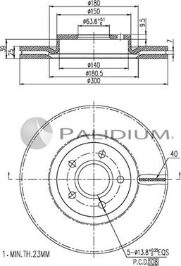 Ashuki P330-056 - Bremžu diski autospares.lv