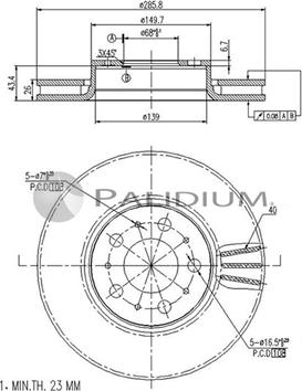 Ashuki P330-057 - Bremžu diski www.autospares.lv