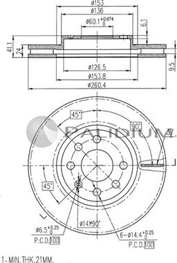 Ashuki P330-003 - Bremžu diski autospares.lv