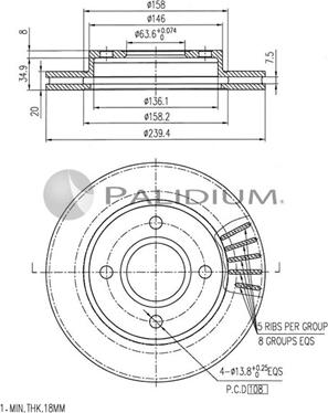 Ashuki P330-019 - Bremžu diski autospares.lv