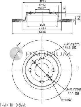 Ashuki P330-015 - Bremžu diski www.autospares.lv