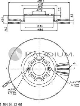 Ashuki P330-018 - Bremžu diski www.autospares.lv