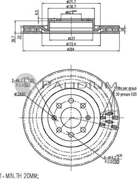 Ashuki P330-086 - Bremžu diski autospares.lv