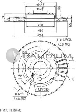 Ashuki P330-037 - Bremžu diski www.autospares.lv